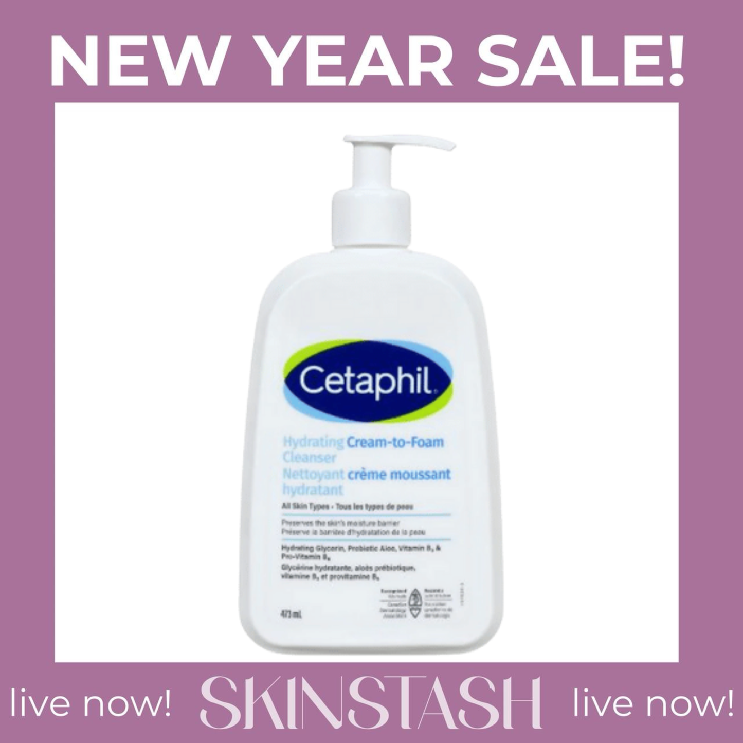 Cetaphil Hydrating Cream To Foam Cleanser (473ml)