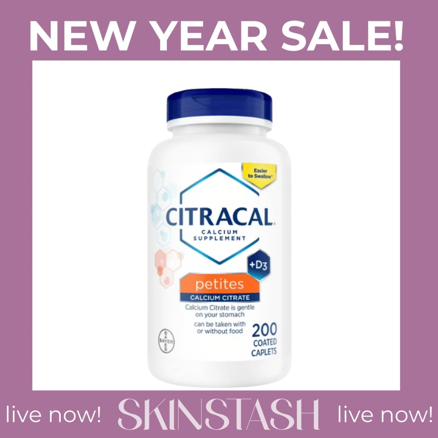 Citracal Petites Calcium Citrate Plus D3 (200ct)