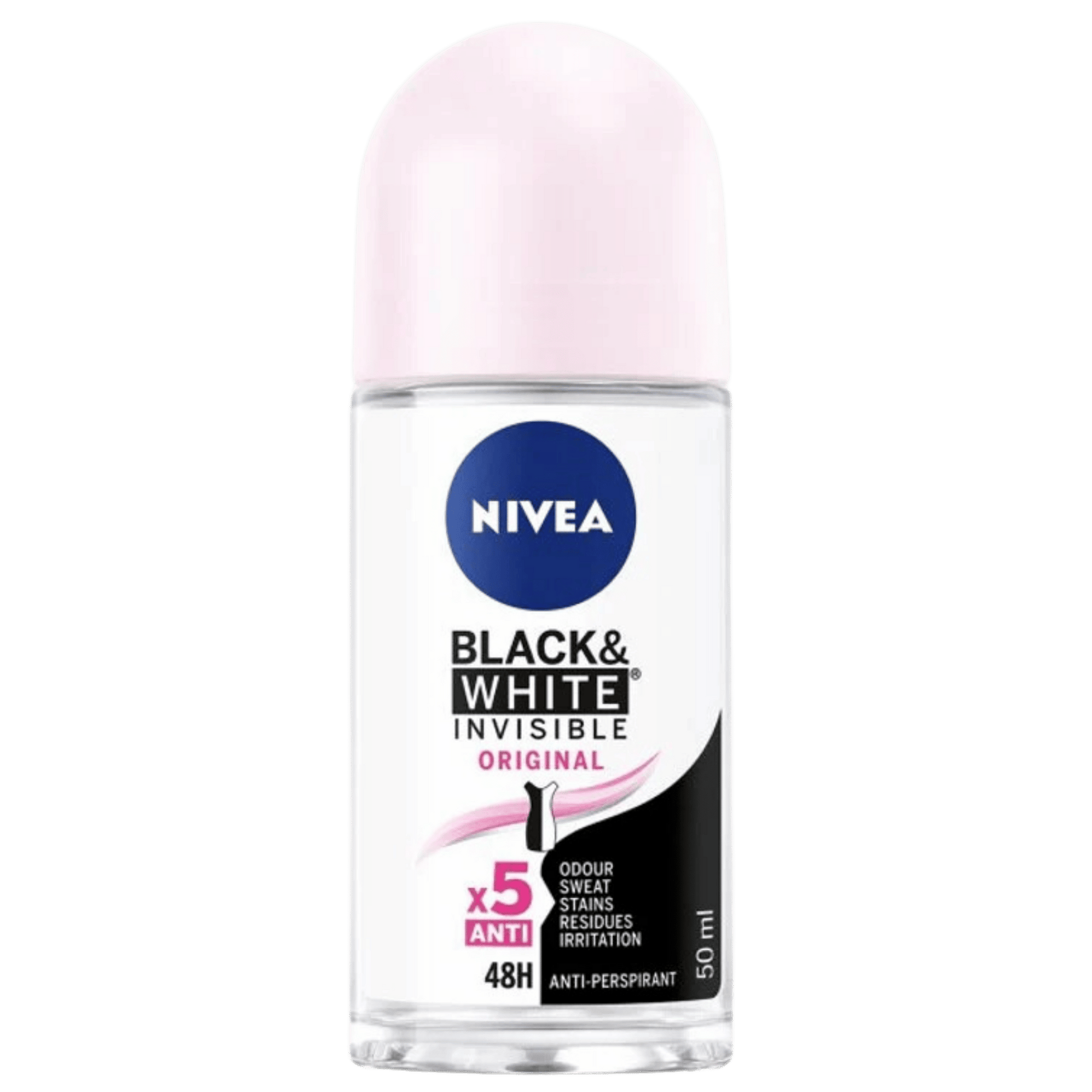 Buy Nivea Black & White Invisible Anti Perspirant Roll on (50ml) In SkinStash!