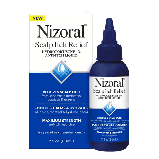 Nizoral Scalp Anti-Itch Relief Liquid 60ml – calming treatment for dry, itchy, and irritated scalp at Skinstash.pk
