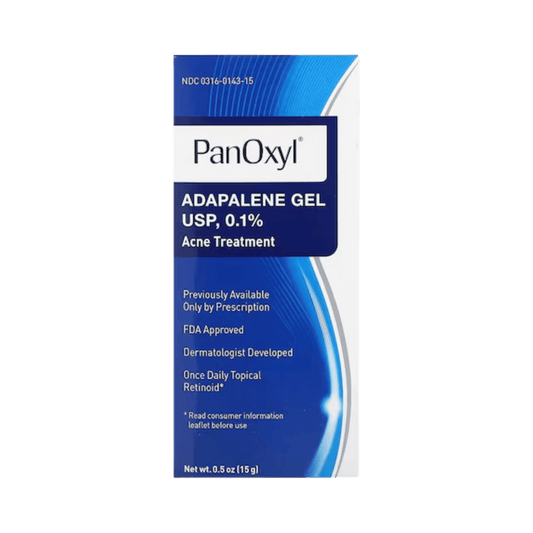 PanOxyl Adapalene Gel 0.1% 15g – dermatologist-recommended acne treatment with retinoid power to clear blackheads, pimples & clogged pores at Skinstash.pk