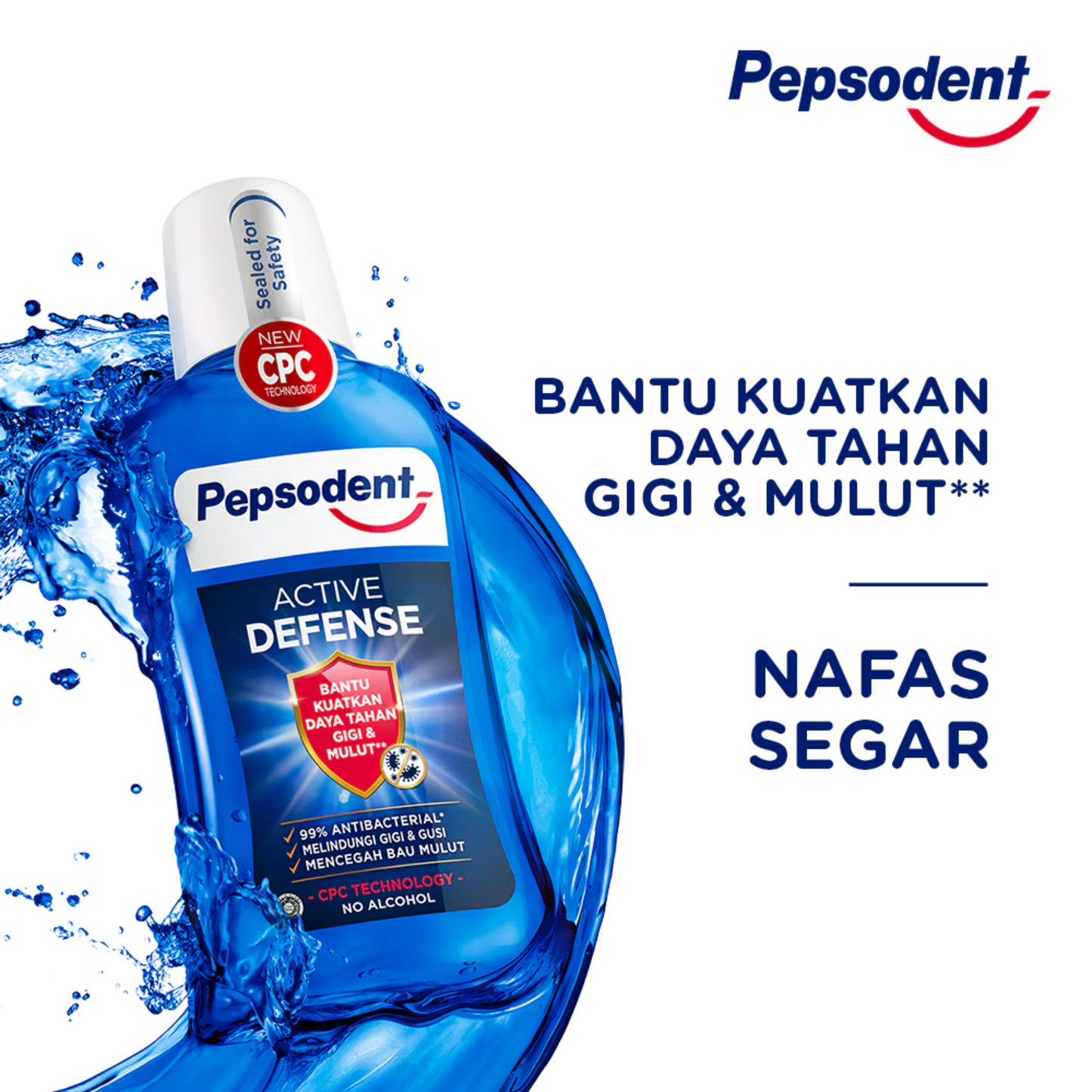 Original Pepsodent Active Defense Mouth Wash 