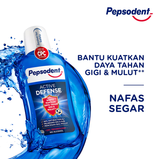 Original Pepsodent Active Defense Mouth Wash 