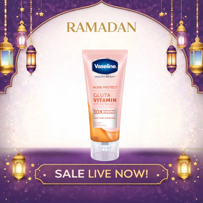 Vaseline Hijab Protect Gluta Vitamin SPF 20 Body Serum (180ml)