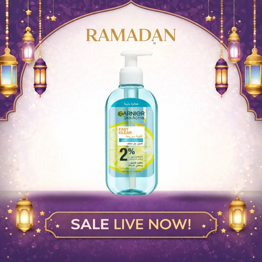 Garnier Fast Clear [2%] Salicylic Acid & Vitamin C Anti-Acne Gel Wash (200ml)