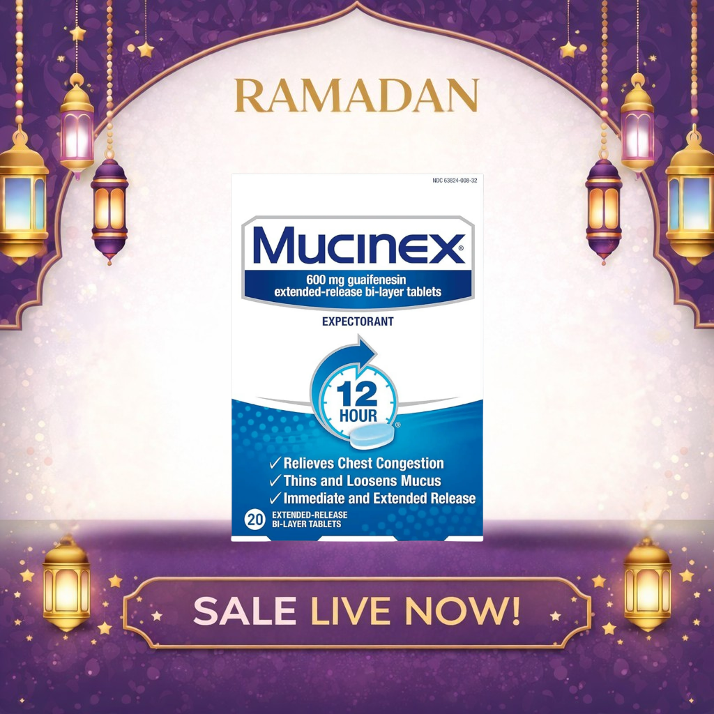 Mucinex 12 HOUR Cough & Chest Congestion Expectorant Relief 20CT