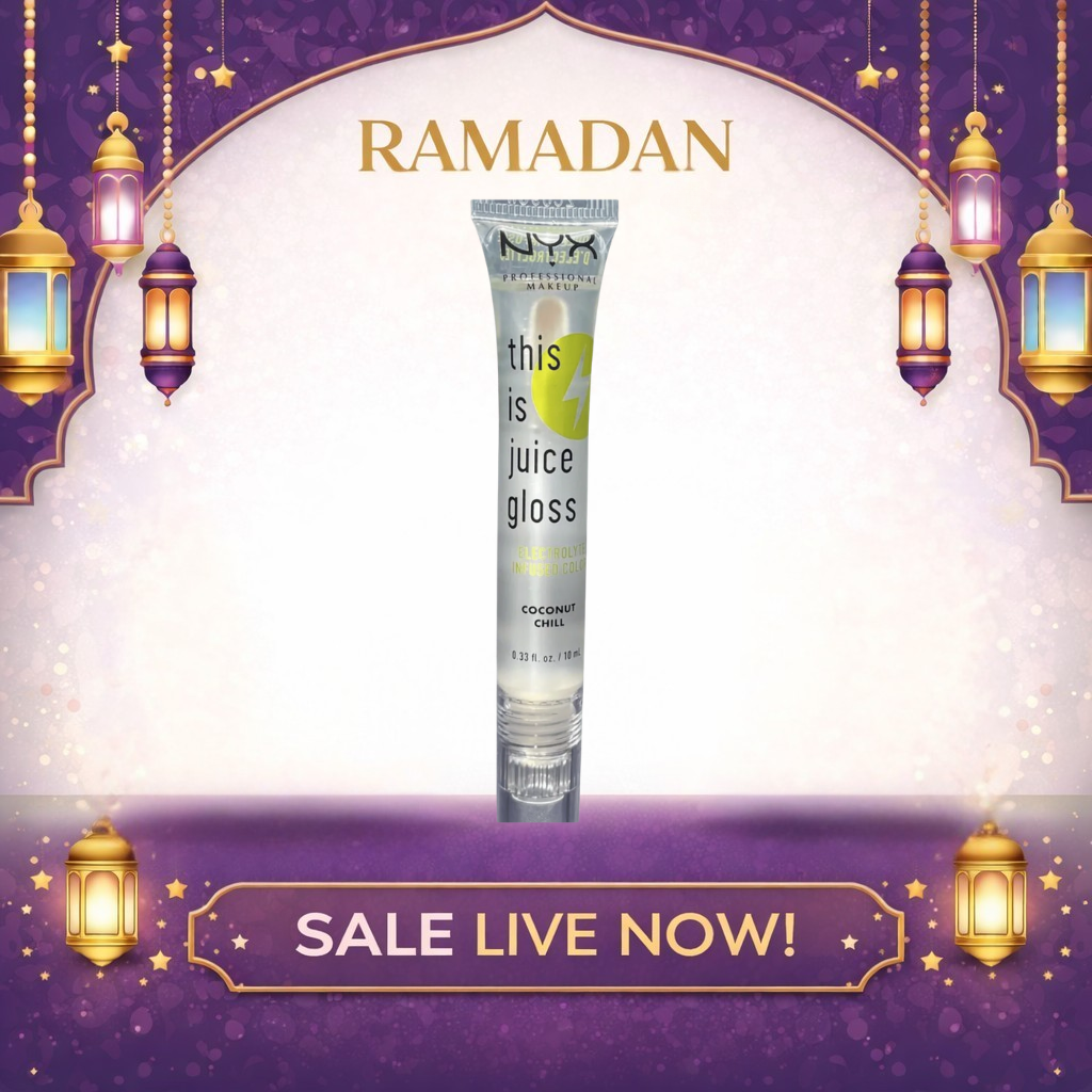 NYX This Is Juice Electrolyte Infused Scented Lip Gloss - Coconut Chill (10ml)