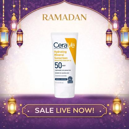 CeraVe Hydrating Mineral Sunscreen SPF 50 Body (150 ml)
