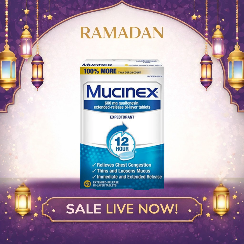 Mucinex 12 HOUR Cough & Chest Congestion Expectorant Relief 40ct