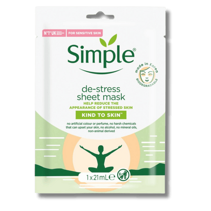 Buy Online Simple Kind to Skin De-Stress Sheet Mask (1x21ml) In Pakistan!