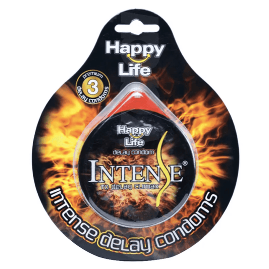 happy life intense delay condoms 3 pack
