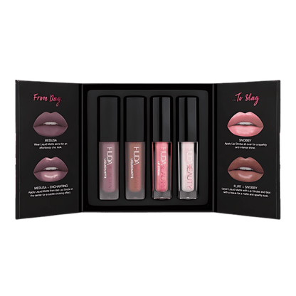 Lip Set
Matte Lipstick
Shimmer Lipstick
Huda Beauty Makeup