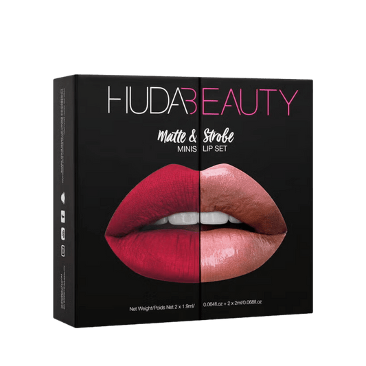 Huda Beauty Matte & Strobe Mini Lip Set (Versatile Lip Shades)