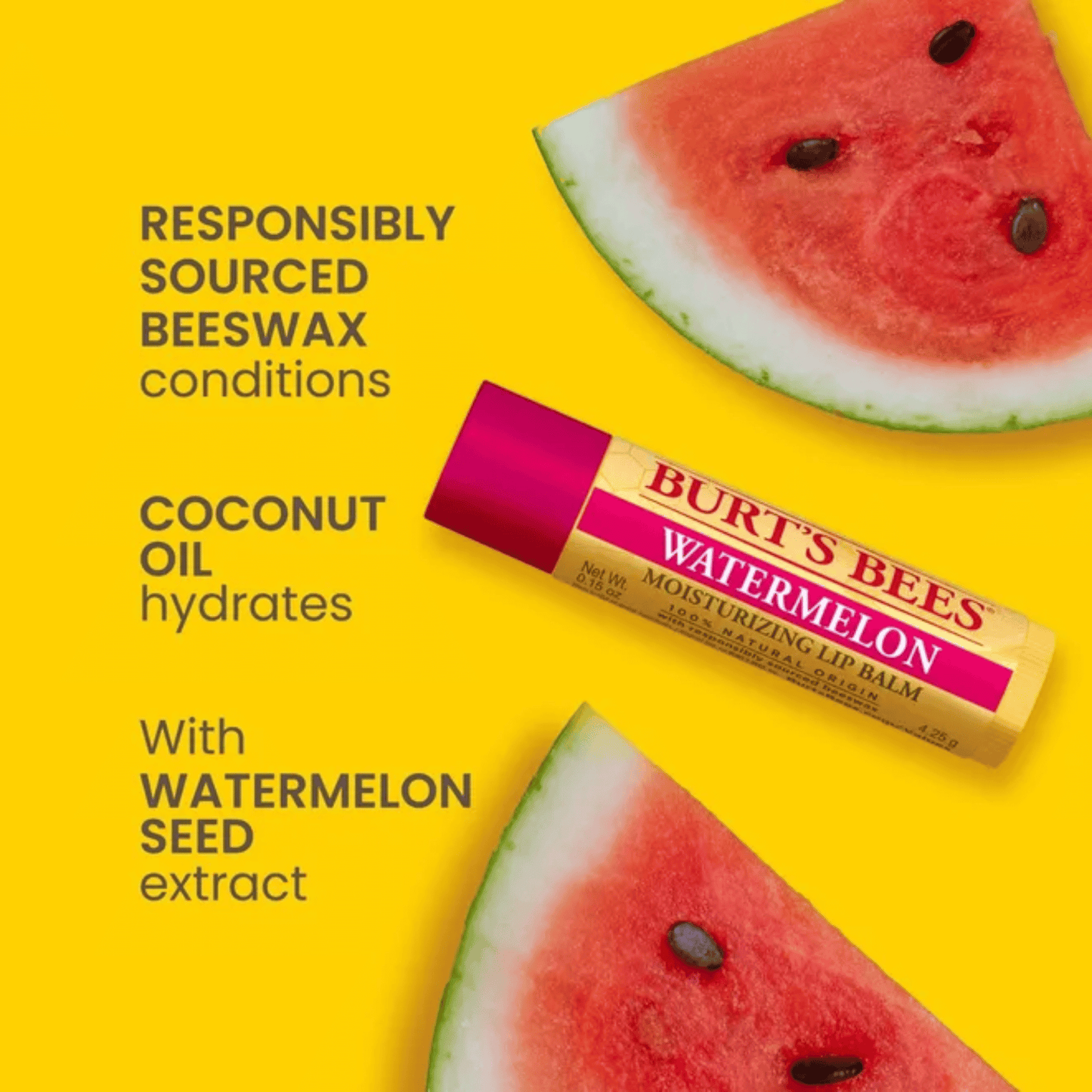 Burt's Bees Freshly Picked Lip Balm 4-Pack (4.25g Each)