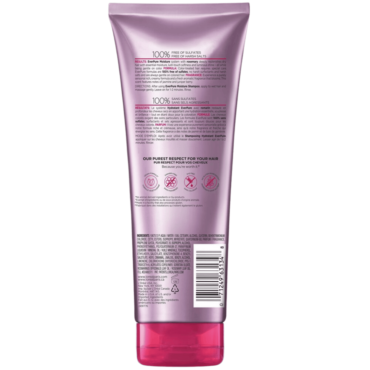 L'Oreal Paris EverPure Sulfate Free Color Care System Moisture Conditioner Rosemary (250ml)