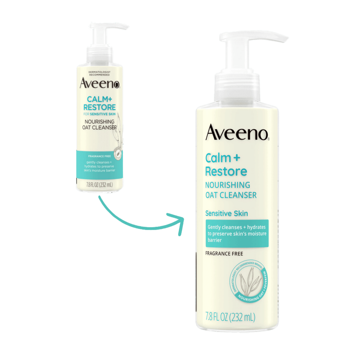 Aveeno Calm + Restore Gentle Nourishing Oat Face Cleanser (232ml)