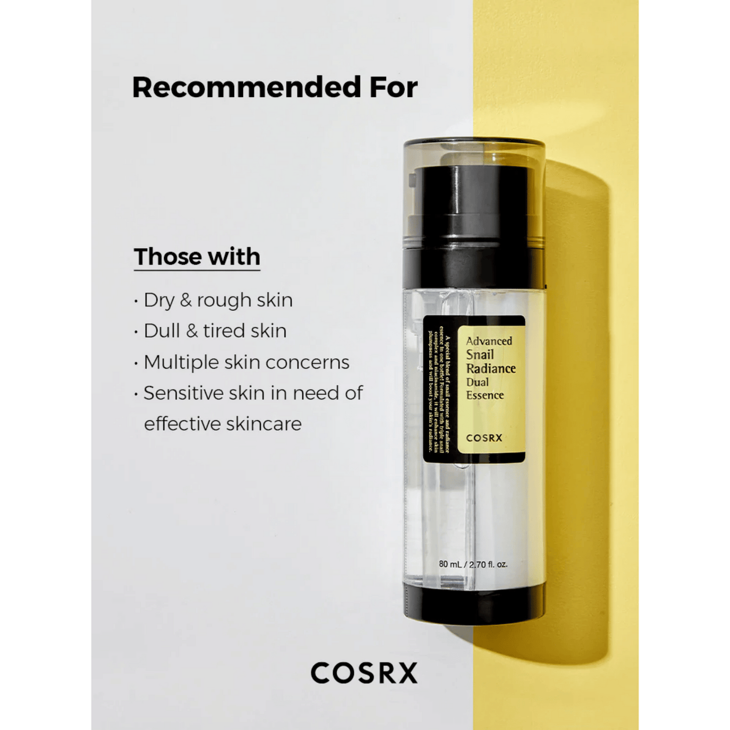 Cosrx Advanced Snail Radiance Dual Essence (80ml)