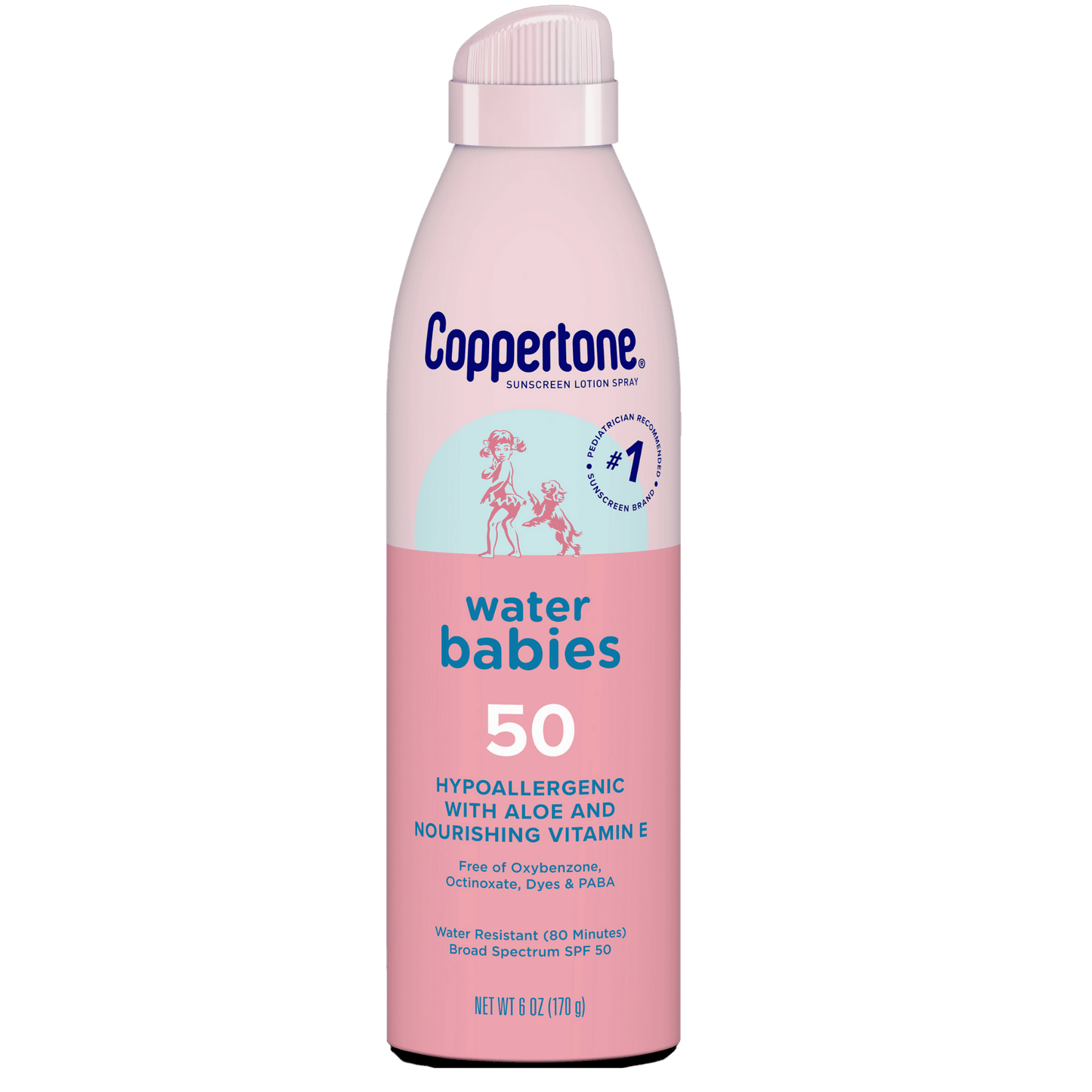 Coppertone Water Babies 50 SPF Sunscreen Lotion Spray