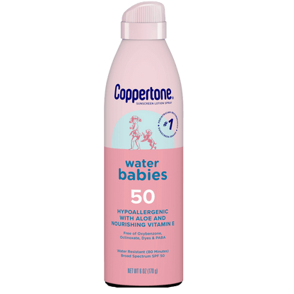 Coppertone Water Babies 50 SPF Sunscreen Lotion Spray