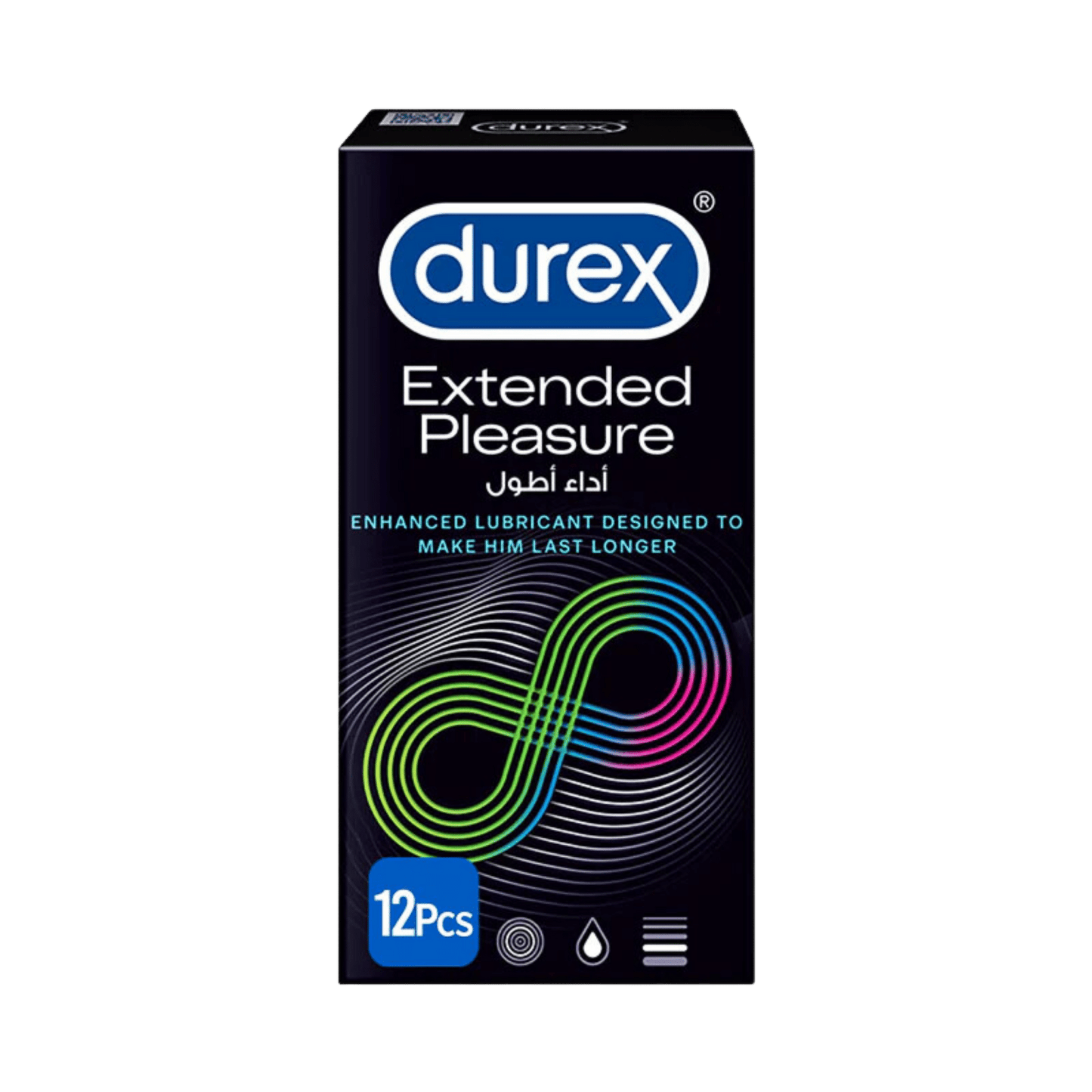 Durex Extended Pleasure Condoms (Pack of 12 Condoms)