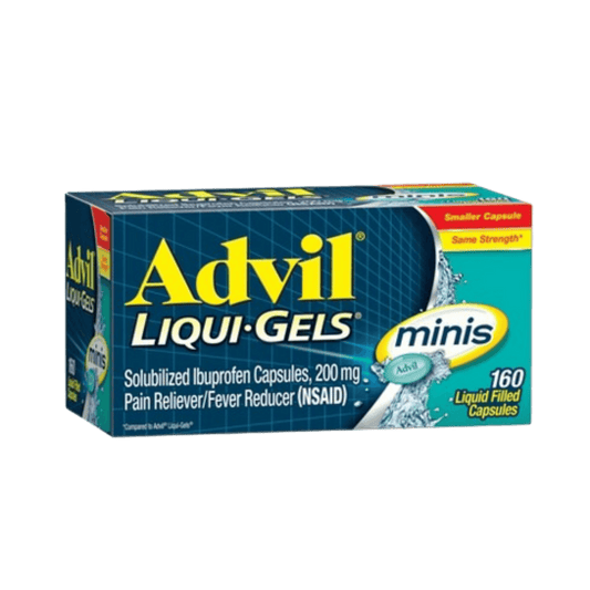 Advil Liqui-Gels Pain and Headache Reliever Ibuprofen Liquid Filled Capsules 160 Count (200Mg)