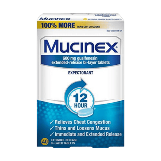 Mucinex 12 HOUR Cough & Chest Congestion Expectorant Relief 40ct