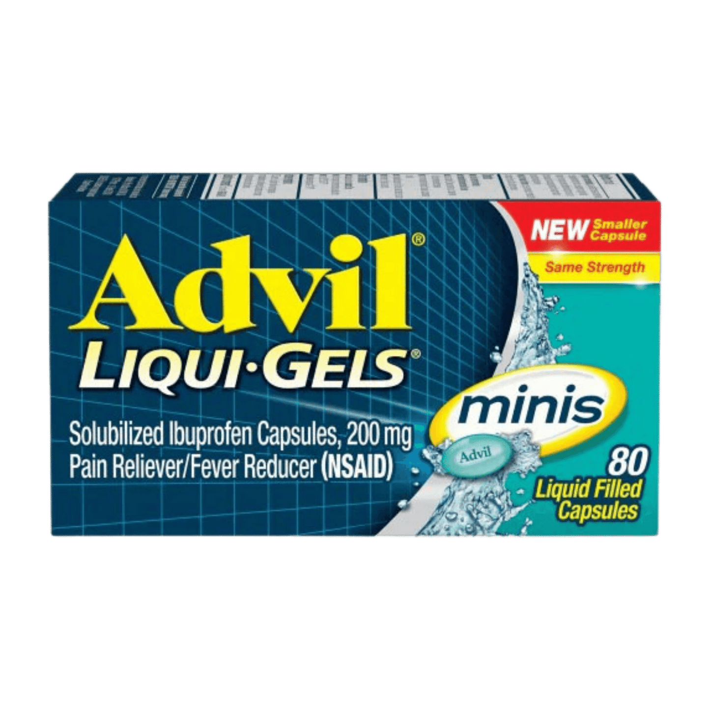 Advil Liqui-Gels Pain and Headache Reliever Ibuprofen Liquid Filled Capsules Minis 80 (200Mg)