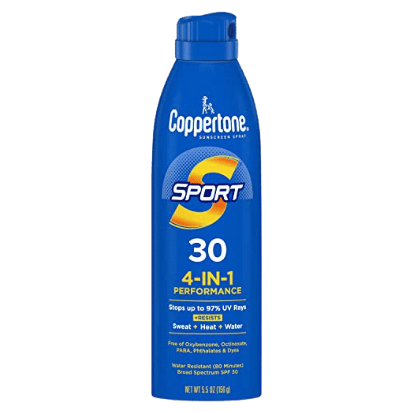 Coppertone 4 in 1 Sport Sunscreen Spray Water Resistant SPF 30 (156g)