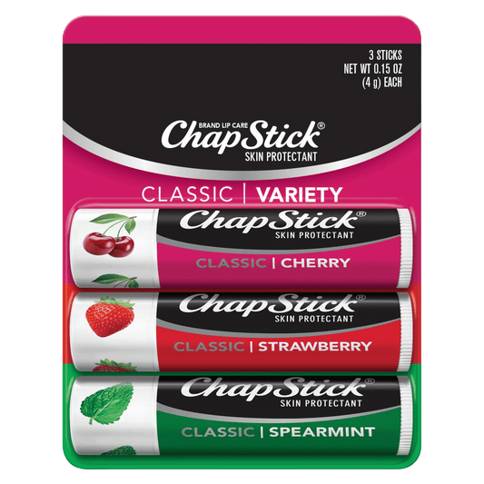 ChapStick Classic Lip Balm 3 Pack (4g Each) - Flavored & Hydrating (Pakistan)