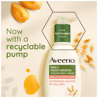 Aveeno Daily Moisturising Yogurt Body Cream, Apricot & Honey Scent (300ml)