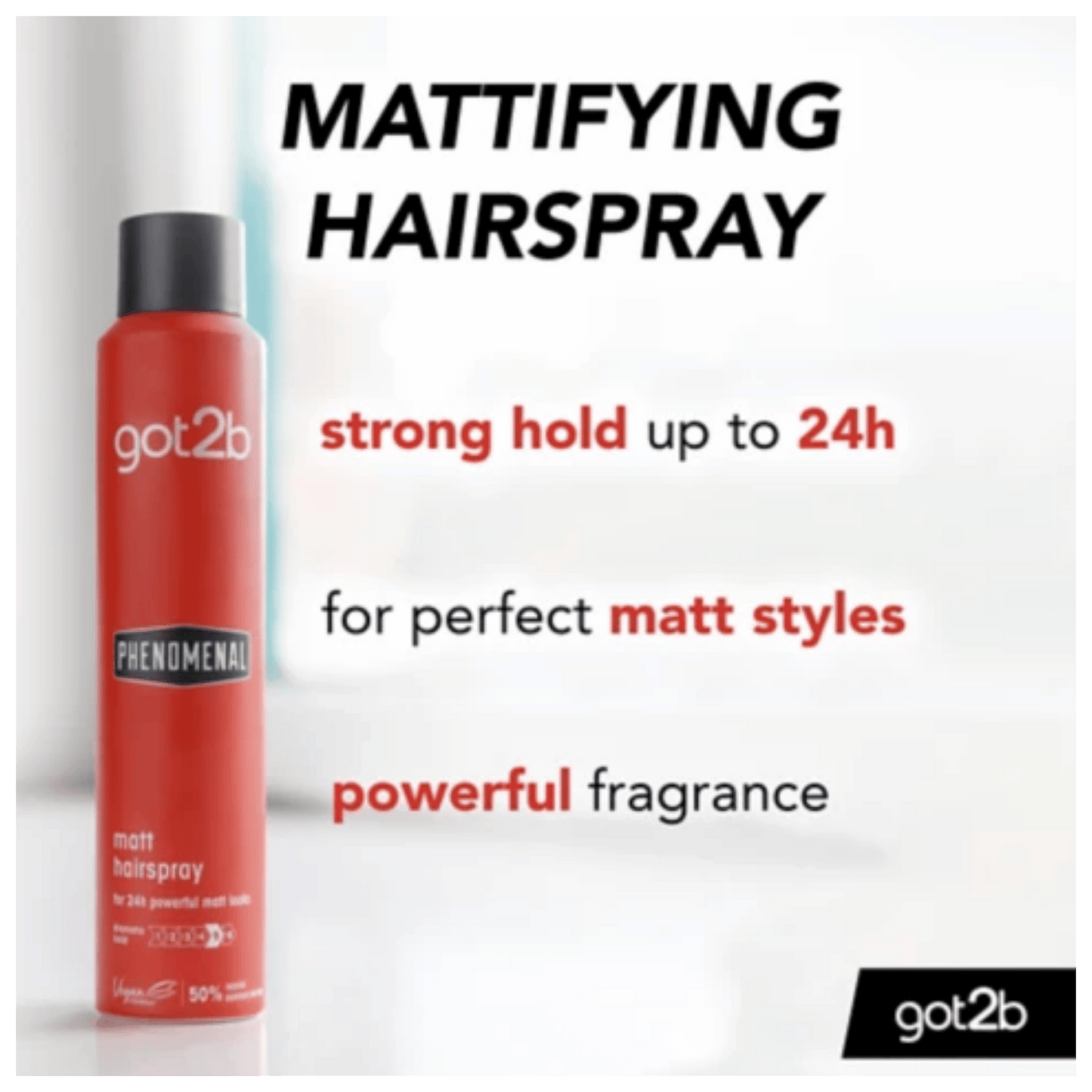 Schwarzkopf Got2b Phenomenal Matt Hairspray Natural Matte Look Available in Pakistan