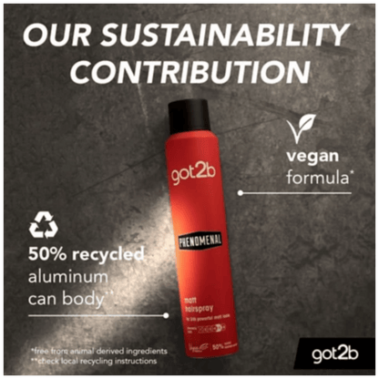 Schwarzkopf Got2b Phenomenal Matt Hairspray Natural Matte Look Available in Pakistan