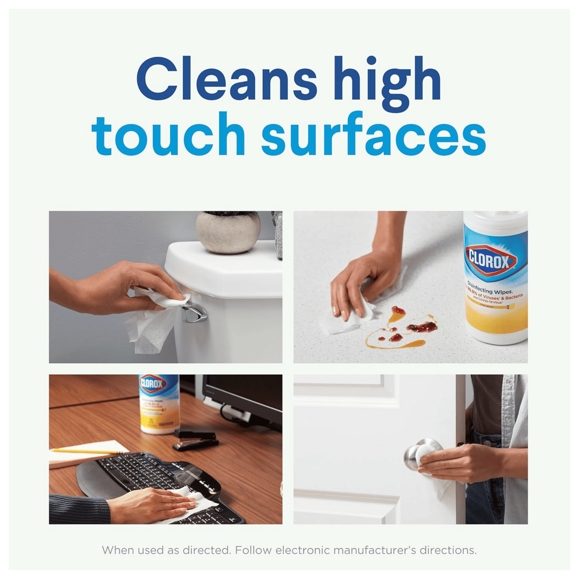 Clorox Disinfecting Wipes Crisp Lemon Powerful Cleaning Wipes Available in Pakistan