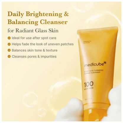 Medicube Kojic Acid Turmeric Toning Cleanser 120g for Brightening and Even Skin Tone