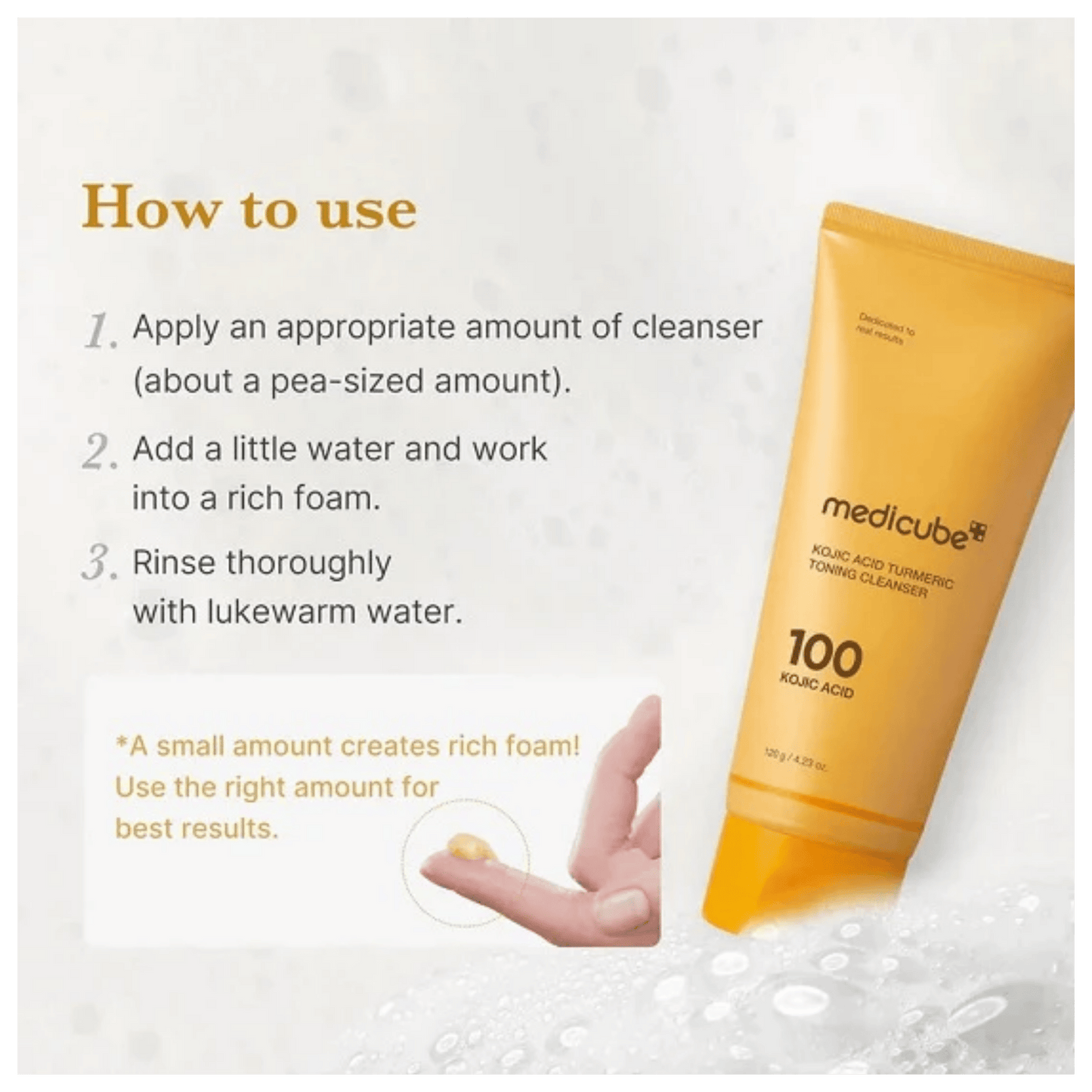 Medicube Kojic Acid Turmeric Toning Cleanser (120g)