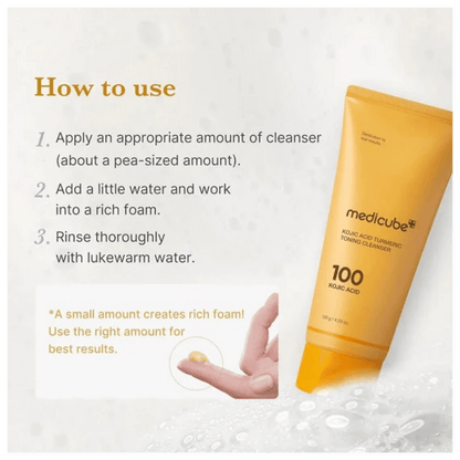 Medicube Kojic Acid Turmeric Toning Cleanser (120g)