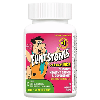Flintstones multivitamin with extra iron 90ct bottle