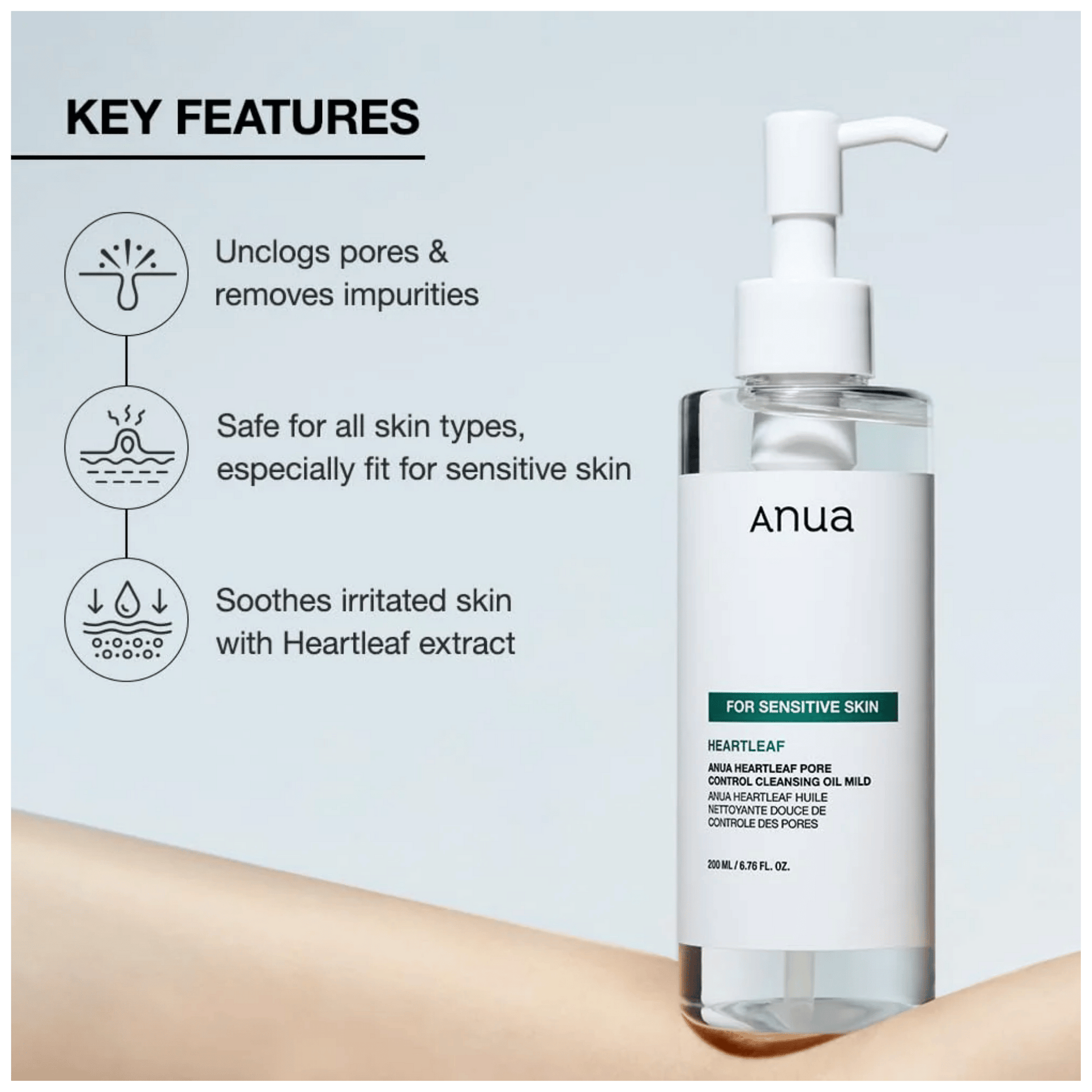 Buy Anua Heartleaf Cleansing Oil Online at Skinstash.pk