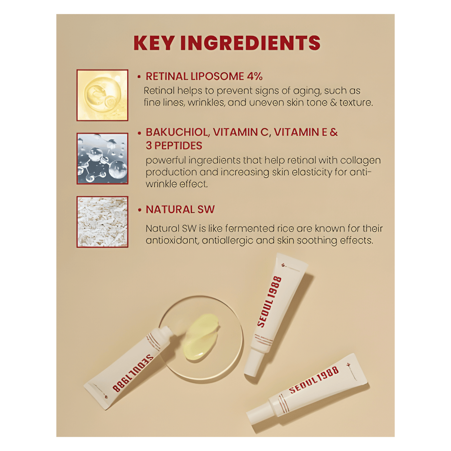 K-Secret Seoul 1988 Eye Cream Retinal Liposome 4% + Fermented Bean (30ml)