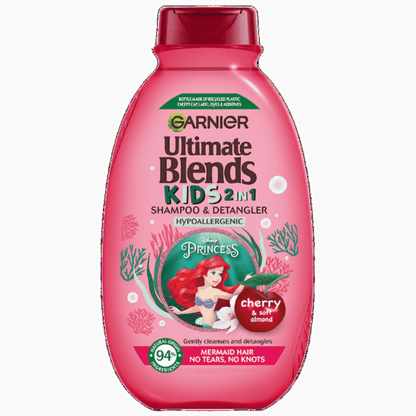 Buy Garnier Ultimate Blends Kids 2 In 1 Shampoo & Detangler Cherry (250ml) In SkinStash!