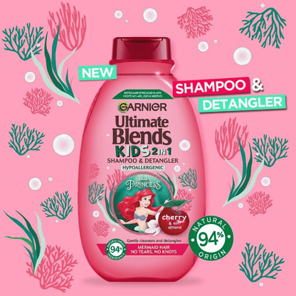 Garnier Ultimate Blends Kids 2 In 1 Shampoo & Detangler Cherry (250ml)