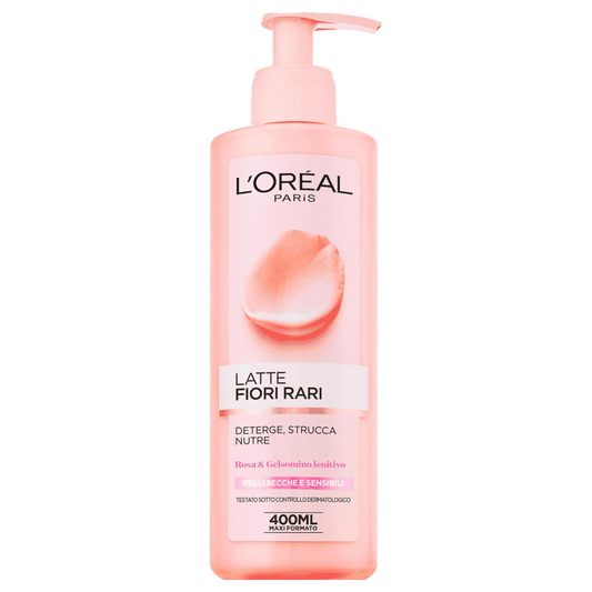 Avialable L'Oreal Paris Fiori Rari Latte Struccante Nutriente (400ml) In SkinStash!