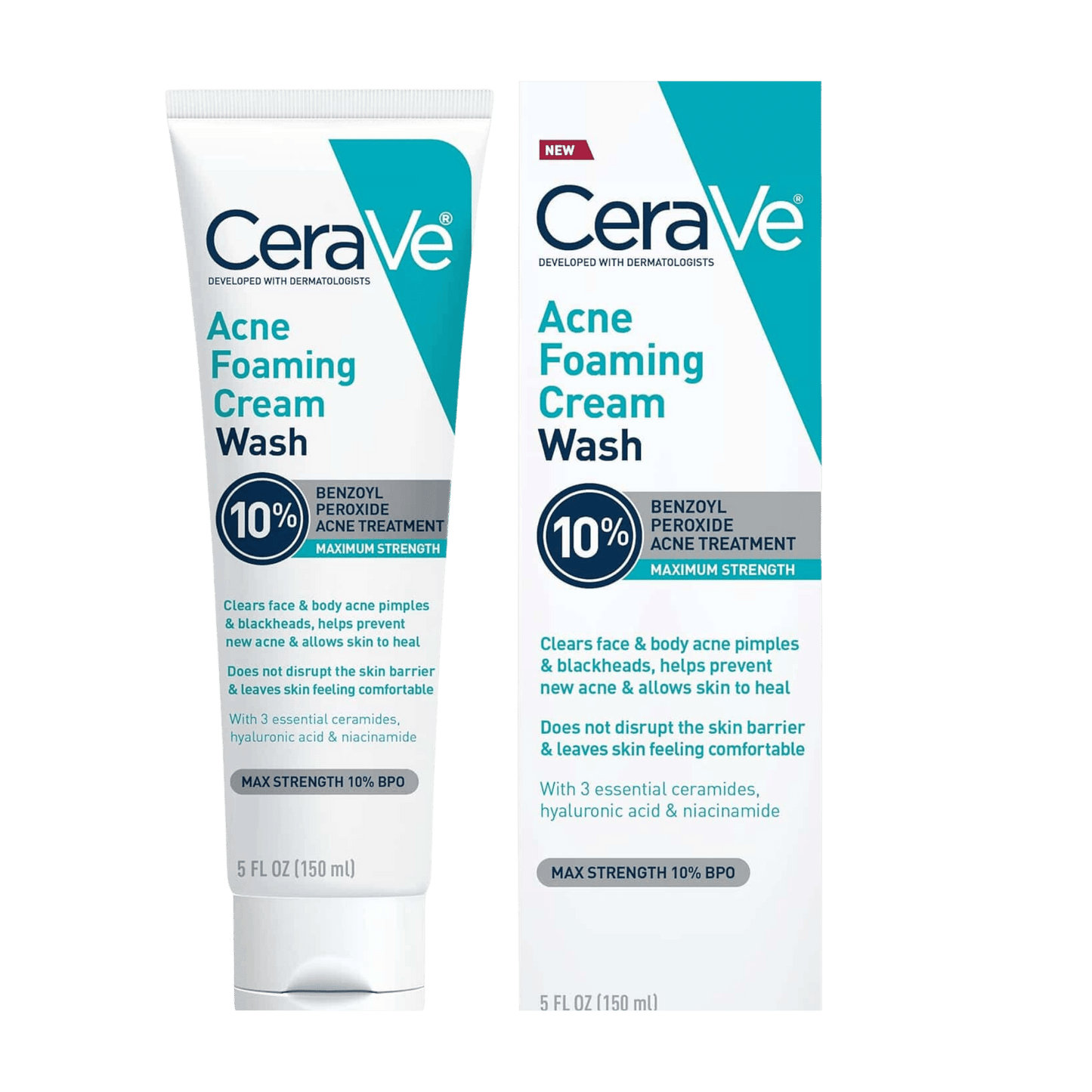 CeraVe Acne Foaming Cream Wash 10% (150ml)