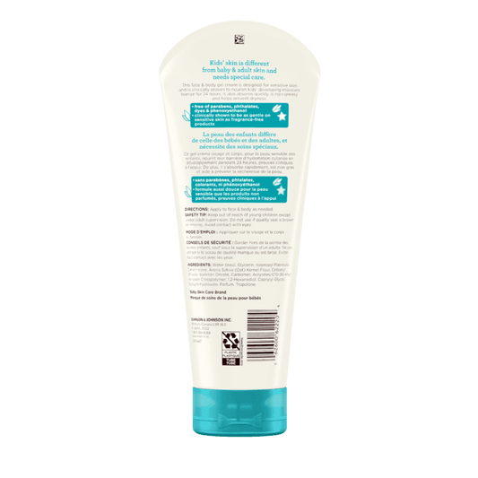 Oat-infused kids gel cream for sensitive skin