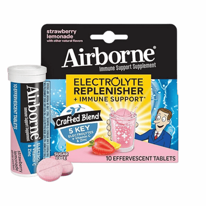 Buy Airborne Electrolyte Replenisher Effervescent Tablets, 10 CT Avialable In SkinStash!