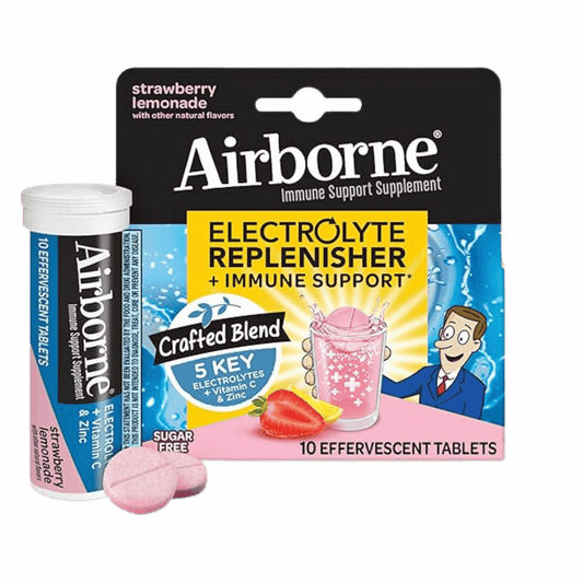 Buy Airborne Electrolyte Replenisher Effervescent Tablets, 10 CT Avialable In SkinStash!