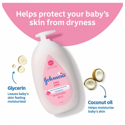 Baby lotion with quick absorption and mild scent