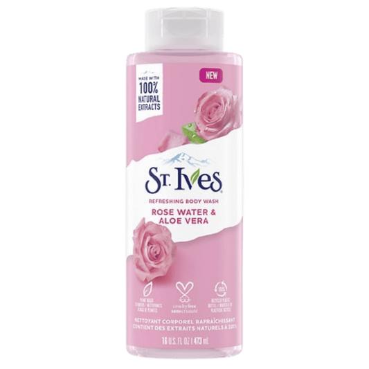 St. Ives Refreshing Body Wash Rose Water & Aloe Vera (473ml)