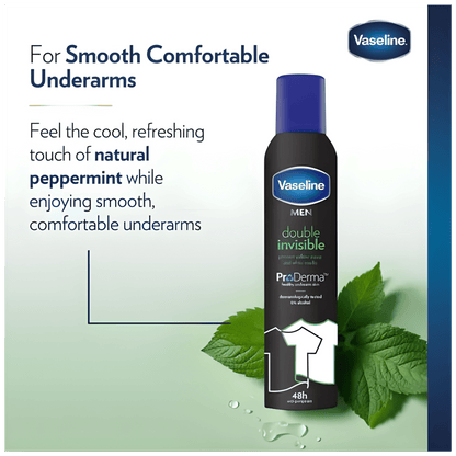 Vaseline Men Double Invisible Deodorant Spray Available in Pakistan
