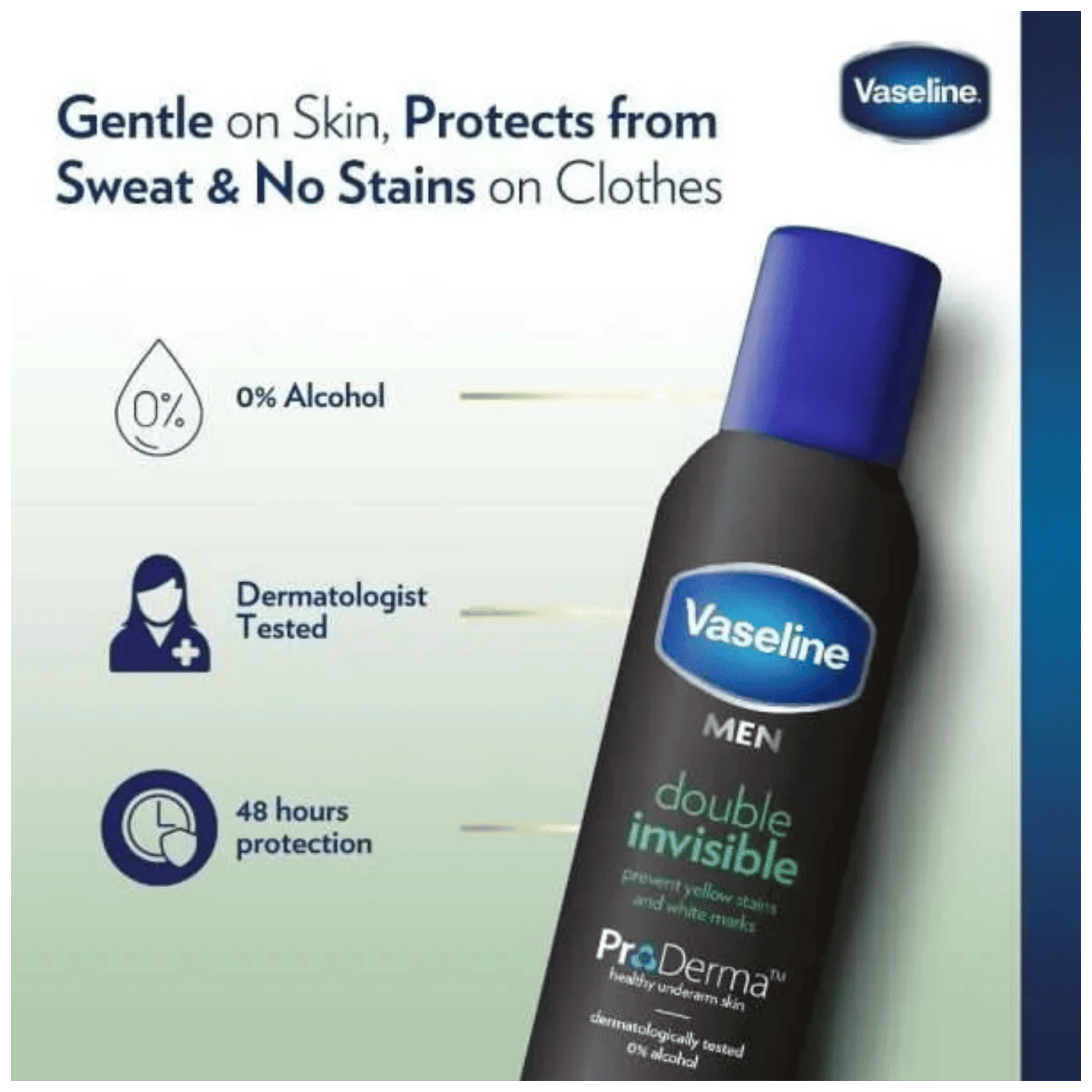 Vaseline Men Double Invisible Deodorant Spray Available in Pakistan